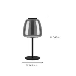 Eglo Alfero-Z Smart Control Vaporised Glass Black Table Light - thumbnail 6