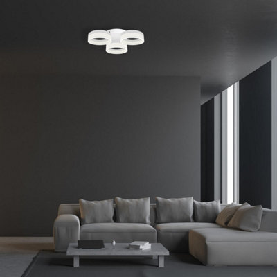 Milagro Ring 46Cm Led Designer Pendant Lamp A Stunning Centrepiece Formed From 3 Hypnotic White Hoops 36W(150W) Led Hoop - image 1