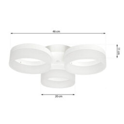 Milagro Ring 46Cm Led Designer Pendant Lamp A Stunning Centrepiece Formed From 3 Hypnotic White Hoops 36W(150W) Led Hoop - thumbnail 5