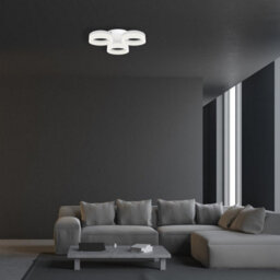 Milagro Ring 46Cm Led Designer Pendant Lamp A Stunning Centrepiece Formed From 3 Hypnotic White Hoops 36W(150W) Led Hoop - thumbnail 1