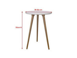 Aspect Furniture Maxine Tripods White Marble Top Side Table,gold Base - thumbnail 5