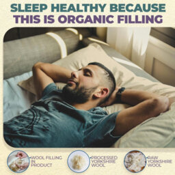 Nod Off Wool Pillow Breathable Hotel-Quality Pillow For Neck And Shoulder Pain Adjustable Anti-Allergy Perfect For Back & Side Sleeper - thumbnail 7