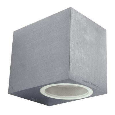 Long Life Lamps Company Aluminium Finely Finished Mini Cube Single Outdoor Wall Light Fixture Gu10 Zlc066Ab - image 1