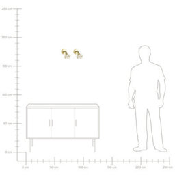 Beliani Set Of 2 Gold Cage Wall Lamps, Adjustable Arms, Gloss Finish, W10 X D16 X H16Cm Each - thumbnail 4