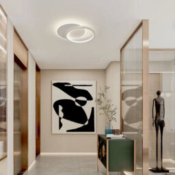 Dimmable Led Ceiling Light 28W Round Modern Chandelier Remote Livingroom Bedroom - thumbnail 2