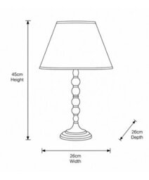 Lighting Supermarket Bergen Slimline Antique Brass Candlestick Table Lamp With Coolie Linen Shade - thumbnail 4