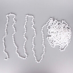 Shatchi  White Shiny Christmas Bead Chain Metallic Garland Artificial Pearls Tinsel For Tree Hanging Decorations - thumbnail 9