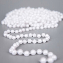 Shatchi  White Shiny Christmas Bead Chain Metallic Garland Artificial Pearls Tinsel For Tree Hanging Decorations - thumbnail 8
