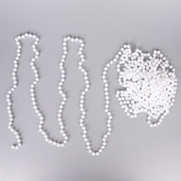 Shatchi  White Shiny Christmas Bead Chain Metallic Garland Artificial Pearls Tinsel For Tree Hanging Decorations - thumbnail 4