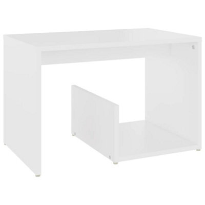 Berkfield Modern Side Table White 59X36X38 Cm Engineered Wood - image 1