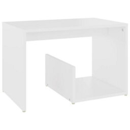 Berkfield Modern Side Table White 59X36X38 Cm Engineered Wood - thumbnail 1