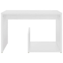 Berkfield Modern Side Table White 59X36X38 Cm Engineered Wood - thumbnail 4