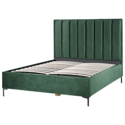 Beliani Ottoman Bed Velvet Sezanne 160 X 200 Cm (Eu King Size) Dark Green - thumbnail 8