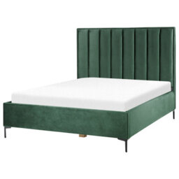 Beliani Ottoman Bed Velvet Sezanne 160 X 200 Cm (Eu King Size) Dark Green - thumbnail 7