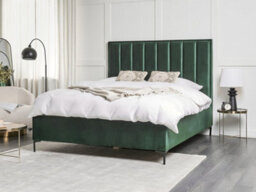Beliani Ottoman Bed Velvet Sezanne 160 X 200 Cm (Eu King Size) Dark Green - thumbnail 2