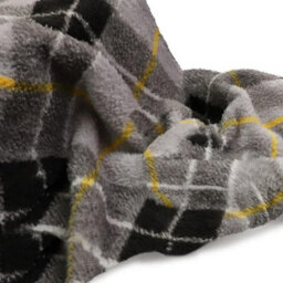 Homes & Linen Tartan Check Pattern Luxurious Throws Super Soft Warm Cosy Teddy Sherpa Fleece Sofa And Bed Fleece Blankets Grey (150X200Cm) - thumbnail 2