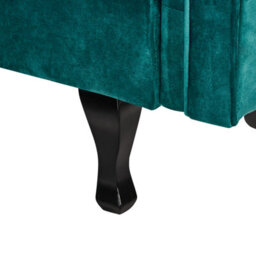 Beliani Right-Hand Chaise Longue Lattes Ii Velvet Emerald Green With Cushion - thumbnail 8