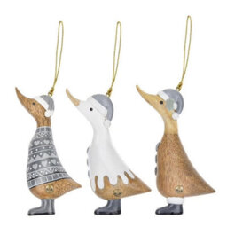 Dcuk Alpine Wooden Duck Christmas Tree Decoration - Choice Of Festive Designs - thumbnail 2