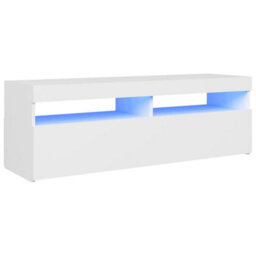 Berkfield Tv Cabinet With Led Lights White 120X35X40 Cm - thumbnail 2