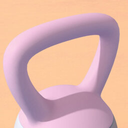 (4Kg, Purple And Grey) Sportnow Kettlebell With Non-Slip Handle - thumbnail 9