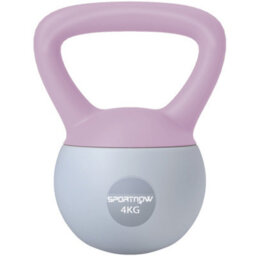 (4Kg, Purple And Grey) Sportnow Kettlebell With Non-Slip Handle - thumbnail 2
