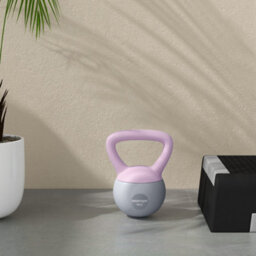 (4Kg, Purple And Grey) Sportnow Kettlebell With Non-Slip Handle - thumbnail 7