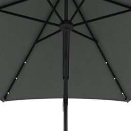 Outsunny 3(M) Cantilever Garden Parasol Umbrella W/ Solar Led, Dark Grey - thumbnail 9