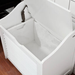 Sobuy Fsr40-W Bathroom Storage Cabinet Chest Laundry Bin Laundry Basket Toy Box,white,w50Xd34.5Xh53 - thumbnail 5