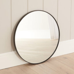 The Furniture Market Chic Small Round Black Framed Metal Wall Mirror Diameter 60Cm - thumbnail 7