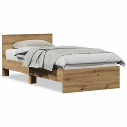 Berkfield Bed Frame Without Mattress And Headboard Artisan Oak 90X200 Cm - thumbnail 4