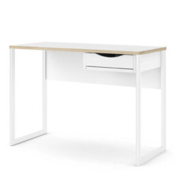 Wyld Haus Billabong White And Natural Oak 1 Drawer Desk - thumbnail 4