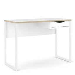 Wyld Haus Billabong White And Natural Oak 1 Drawer Desk - thumbnail 2