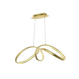 Luminosa Lighting Luminosa Lia Integrated Led Pendant Light, Gold Leaf - Uk Stock - thumbnail 3