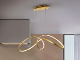Luminosa Lighting Luminosa Lia Integrated Led Pendant Light, Gold Leaf - Uk Stock - thumbnail 1