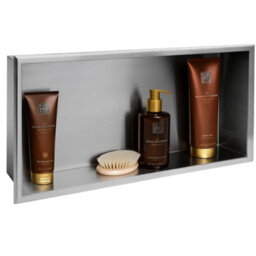 Recessed Bathroom Shelf Rea 3 30X60X10 Brush Steel - thumbnail 2