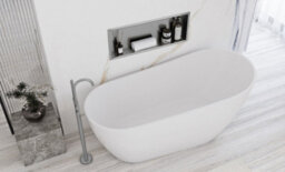 Recessed Bathroom Shelf Rea 3 30X60X10 Brush Steel - thumbnail 6