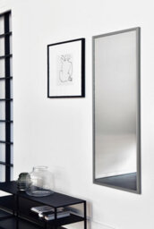 Nielsen Armfield Metal Rectangle Wall Mirror Large, Matt Grey, 70 X 170Cm - thumbnail 4