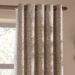 Wylder Grace Leaf Floral Jacquard Room Darkening Eyelet Curtain Pair, Taupe, (W) 229Cm X (D) 137Cm - thumbnail 4