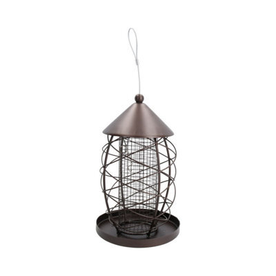 AB Tools Lantern Bird Feeder Nut Holder Hanging Feeding Station For Wild Birds 17X25Cm - image 1