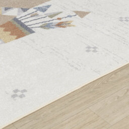 Livabliss Lillian-Kids Beige Brown Blue Orange Washable Rug For Children's Rooms 160 X 213 Cm Easy Care, Non Shedding - thumbnail 3