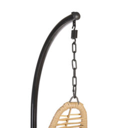 Beliani Hanging Chair With Stand Atri Ii Pe Rattan Natural - thumbnail 7