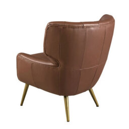 Angel Cerda Elegant Chester Armchair In Dark Brown Leather - thumbnail 6
