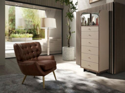 Angel Cerda Elegant Chester Armchair In Dark Brown Leather - thumbnail 3