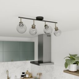 GoodHome Mebel Bar Matt Antique Brass Effect 4 Light Spotlight - thumbnail 5