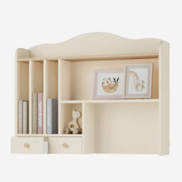 Arte Mia Sand Beige And Oak Vincenza Desk Hutch 1070 X 200 X 850mm - thumbnail 2