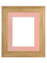 Frames By Post Scandi Oak Frame With Pink Mount For Imagesize A2