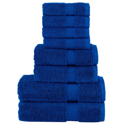 Berkfield 8 Piece Premium Towel Set Solund Blue 600 Gsm - image 1
