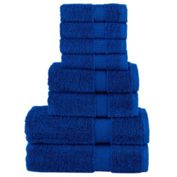 Berkfield 8 Piece Premium Towel Set Solund Blue 600 Gsm - thumbnail 1