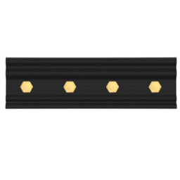 Livivo Black Gold 4 Hook Wall Mounted Storage Rack