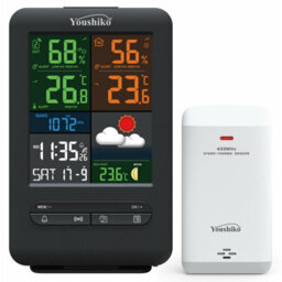 Youshiko Yc9481 Wireless Weather Station , Radio Controlled Clock ( Official Uk Version  ) - thumbnail 3